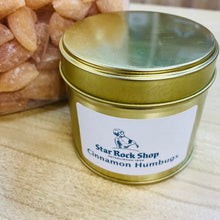 Load image into Gallery viewer, Gold Tin Handmade Cinnamon Star Rock Humbugs