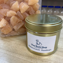 Load image into Gallery viewer, Gold Tin Handmade Butterscotch Star Rock Humbugs