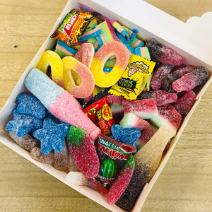 Individual Sour Pick n Mix Box with sours and gum