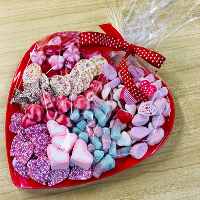 Red Heart Plate of Pick n Mix