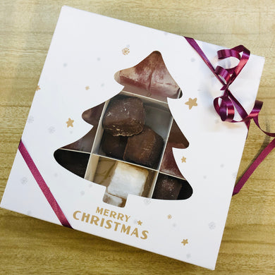 White Christmas Tree Box of Turkish Delight